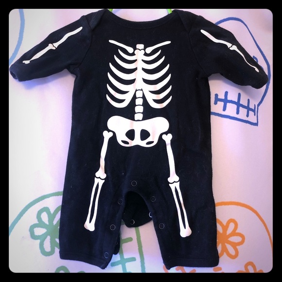 old navy skeleton onesie